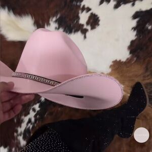 Pink Rhinestone Cowgirl Hat